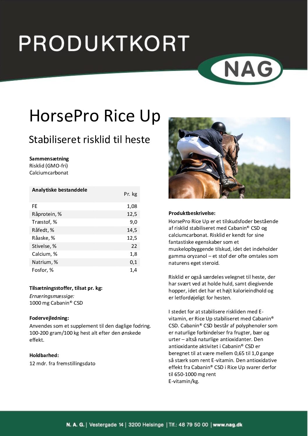 Horsepro Rice up, 15 kg. - Billede 2